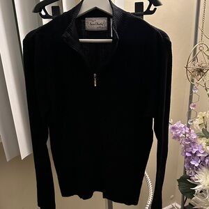 Sarah Bentley Black Zip-Up Sweater